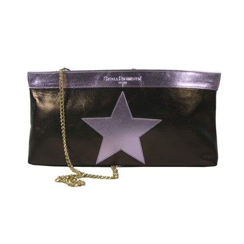 Cartera de mano lila y cobre de fiesta de Stella Rittwagen 